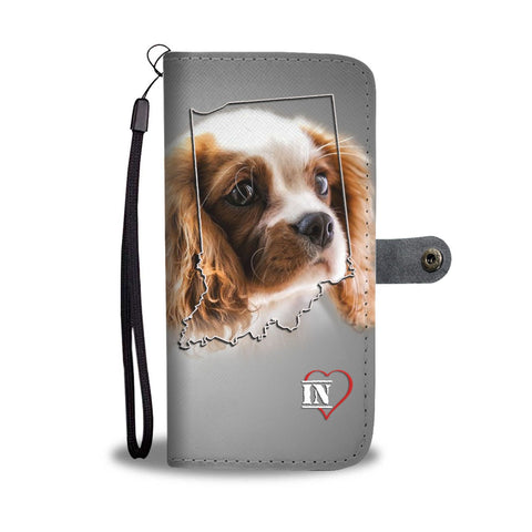 Cute Cavalier King Charles Spaniel Print Wallet Case-Free Shipping-IN State