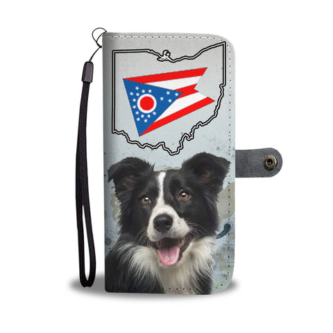 Border Collie Print Wallet Case-Free Shipping-OH State