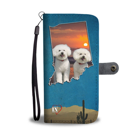 Lovely Bichon Frise Print Wallet Case-Free Shipping- IN State