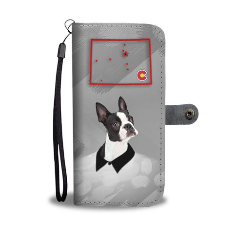 Amazing Boston Terrier Print Wallet Case-Free Shipping-CO State