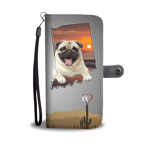 Cute Pug Print Wallet Case-Free Shipping-IN State