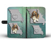Cute Basset Hound Print Wallet Case-Free Shipping-MO State