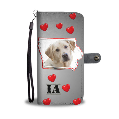 Lovely Labrador Retriever Print Wallet Case- Free Shipping-IA State