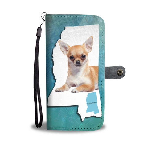 Cute Chihuahua Dog Print Wallet Case-Free Shipping-MS State