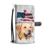 Cute Labrador Retriever Print Wallet CaseNE State