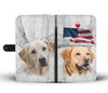 Cute Labrador Retriever Print Wallet CaseNE State