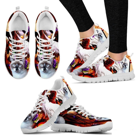 Gerardette McCarthy/ Cat Print Running Shoe For Women- Free Shipping-Paww-Printz-Merchandise