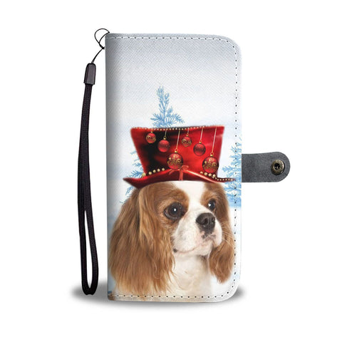 Cavalier King Charles Spaniel Christmas Print Wallet Case-Free Shipping