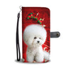 Bichon Frise On Christmas Print Wallet Case-Free Shipping
