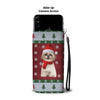Shih Tzu Dog Christmas Print Wallet Case-Free Shipping