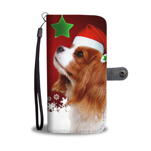 Cavalier King Charles Spaniel Christmas Print Wallet Case-Free Shipping