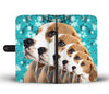 Lovely Beagle Dog Christmas Print 3D Wallet Case-Free Shipping