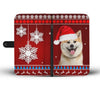 Akita Dog Christmas Print Wallet Case-Free Shipping
