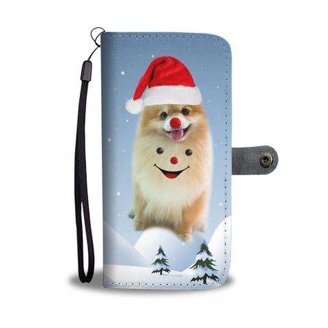 Pomeranian Dog Christmas Print Wallet Case-Free Shipping