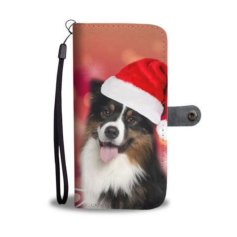 Australian Shepherd Christmas Print Wallet Case-Free Shipping