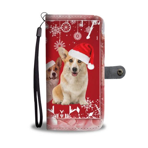 Pembroke Welsh Corgi Christmas Print Wallet Case-Free Shipping