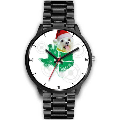 Maltese dog Texas Christmas Spacial Wrist Watch-Free Shipping