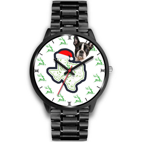 Boston Terrier Texas Christmas Spacial Wrist Watch-Free Shipping