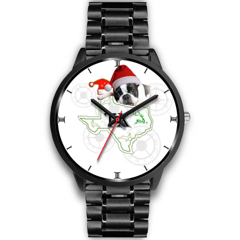 Cute Boston Terrier Texas Christmas Spacial Wrist Watch-Free Shipping