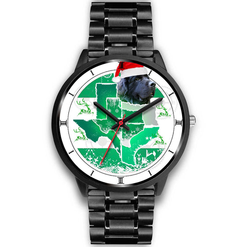 Newfoundland dog Texas Christmas Spacial Wrist Watch-Free Shipping