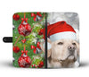 Cute Labrador Retriever On Chrsitmas Print Wallet Case