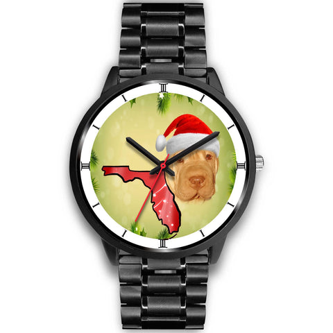 Cute Shar Pei Print On Christmas Wrist Watch-Free Shipping-FL State