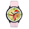 Cute Shar Pei Print On Christmas Wrist Watch-Free Shipping-FL State