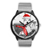 Alaskan Malamute On Christmas Print Wrist Watch-Free Shipping-FL State