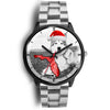 Alaskan Malamute On Christmas Print Wrist Watch-Free Shipping-FL State
