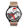 Alaskan Malamute On Christmas Print Wrist Watch-Free Shipping-FL State