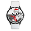 Alaskan Malamute On Christmas Print Wrist Watch-Free Shipping-FL State