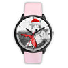 Alaskan Malamute On Christmas Print Wrist Watch-Free Shipping-FL State