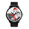 Alaskan Malamute On Christmas Print Wrist Watch-Free Shipping-FL State