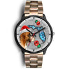 Boxer Dog On Christmas Florida Black Wrist Watch-Free Shipping