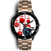 Customized Dog Print Christmas Special Black Wrist Watch-Free Shipping