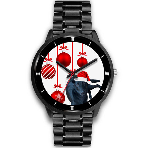 Customized Dog Print Christmas Special Black Wrist Watch-Free Shipping