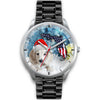 Dachsund Dog On Christmas Florida White Wrist Watch-Free Shipping