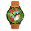 Cute Brittany Dog New York Christmas Special Wrist Watch-Free Shipping