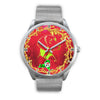 Vizsla Dog Art ON Red New York Christmas Special Wrist Watch-Free Shipping