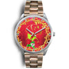 Vizsla Dog Art ON Red New York Christmas Special Wrist Watch-Free Shipping