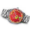 Vizsla Dog Art ON Red New York Christmas Special Wrist Watch-Free Shipping