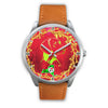 Vizsla Dog Art ON Red New York Christmas Special Wrist Watch-Free Shipping