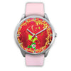 Vizsla Dog Art ON Red New York Christmas Special Wrist Watch-Free Shipping