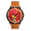 Lovely Vizsla Dog Art ON Red New York Christmas Special Wrist Watch-Free Shipping