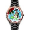 Miniature Schnauzer Dog New York Christmas Special Wrist Watch-Free Shipping