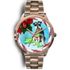 Miniature Schnauzer Dog New York Christmas Special Wrist Watch-Free Shipping
