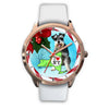 Miniature Schnauzer Dog New York Christmas Special Wrist Watch-Free Shipping