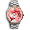 Old English Sheepdog On Christmas Florida Golden Wrist Watch-Free Shipping