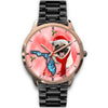 Pug Dog On Christmas Florida Golden Wrist Watch-Free Shipping