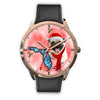 Pug Dog On Christmas Florida Golden Wrist Watch-Free Shipping